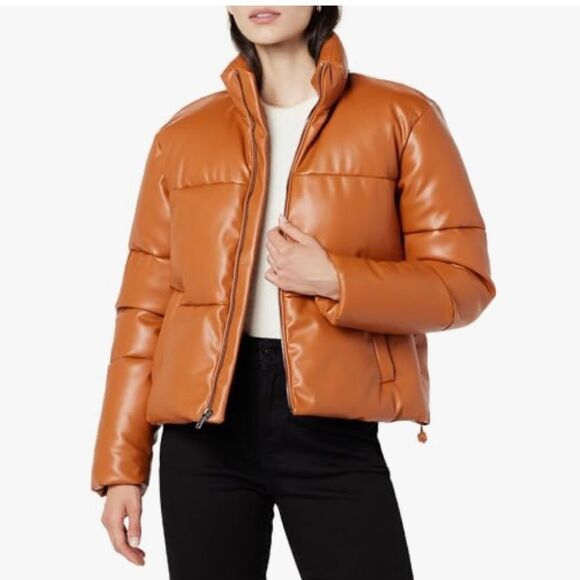 The Drop The Drop Women's Priscilla Vegan Leather Puffer NWT - Picture 1 of 9